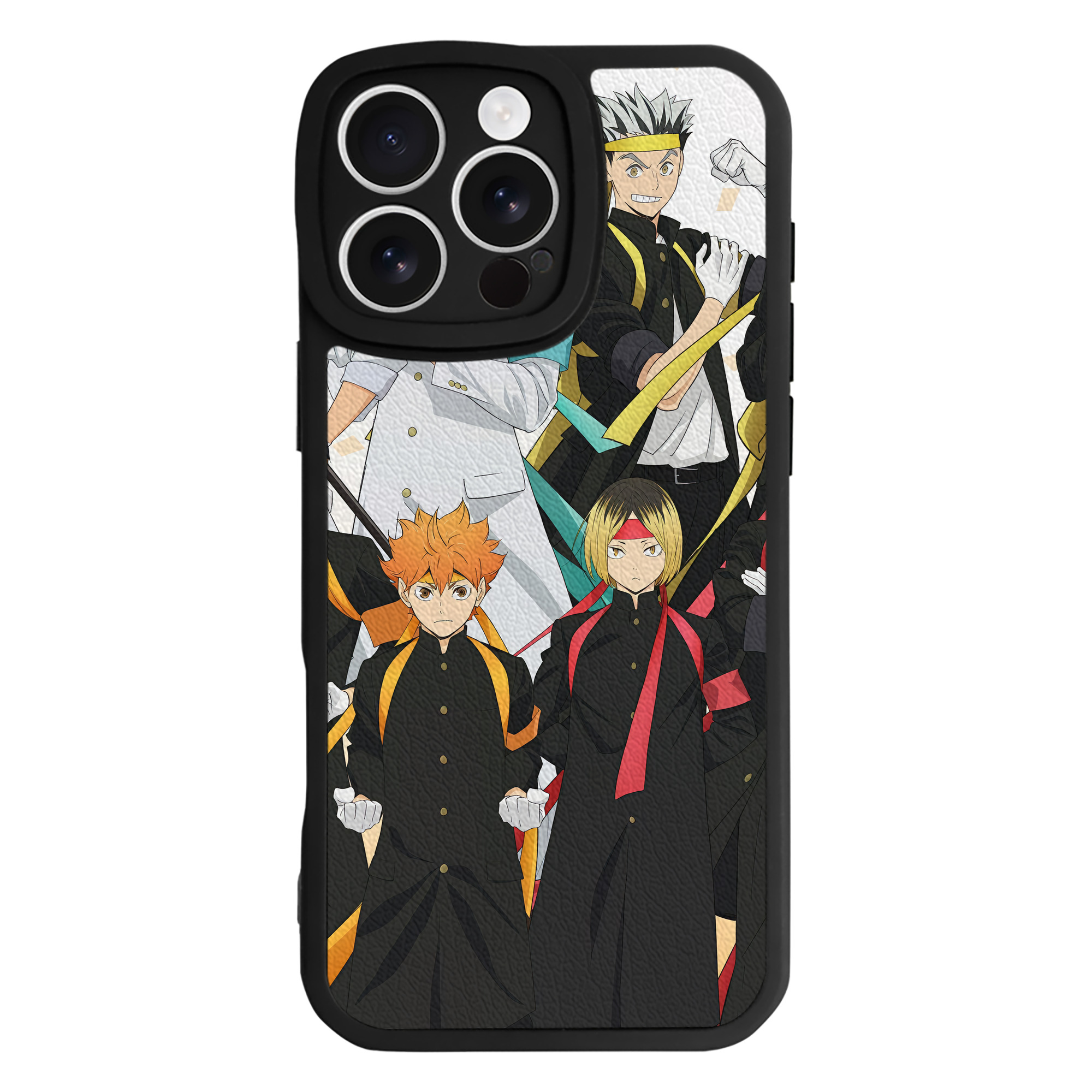 （画像用） ハイキュー!! Haikyu!! 【iPhone 16シリーズ対応】シリコンスマホケース（レザー調） 材質：シリコン